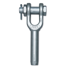 Forged Open Swage Wire Rope Socket with Safety Bolt Pin ()